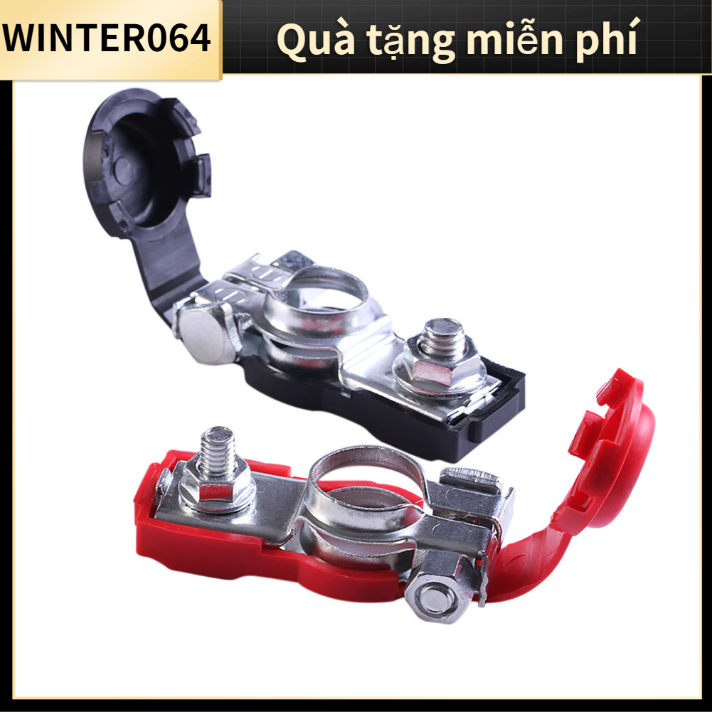 Bộ 3 cực ắc quy ô tô âm và dương có nắp nhựa Đầu nối kẹp dẫn điện tốt Winter064