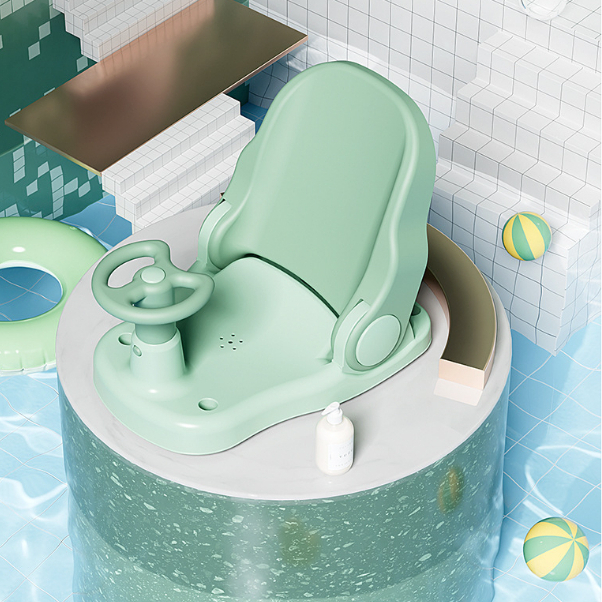 Ghế ngồi tắm cho bé Chống trơn trượt An toàn có thể điều chỉnh bồn dành trẻ sơ sinh 【Summer062】