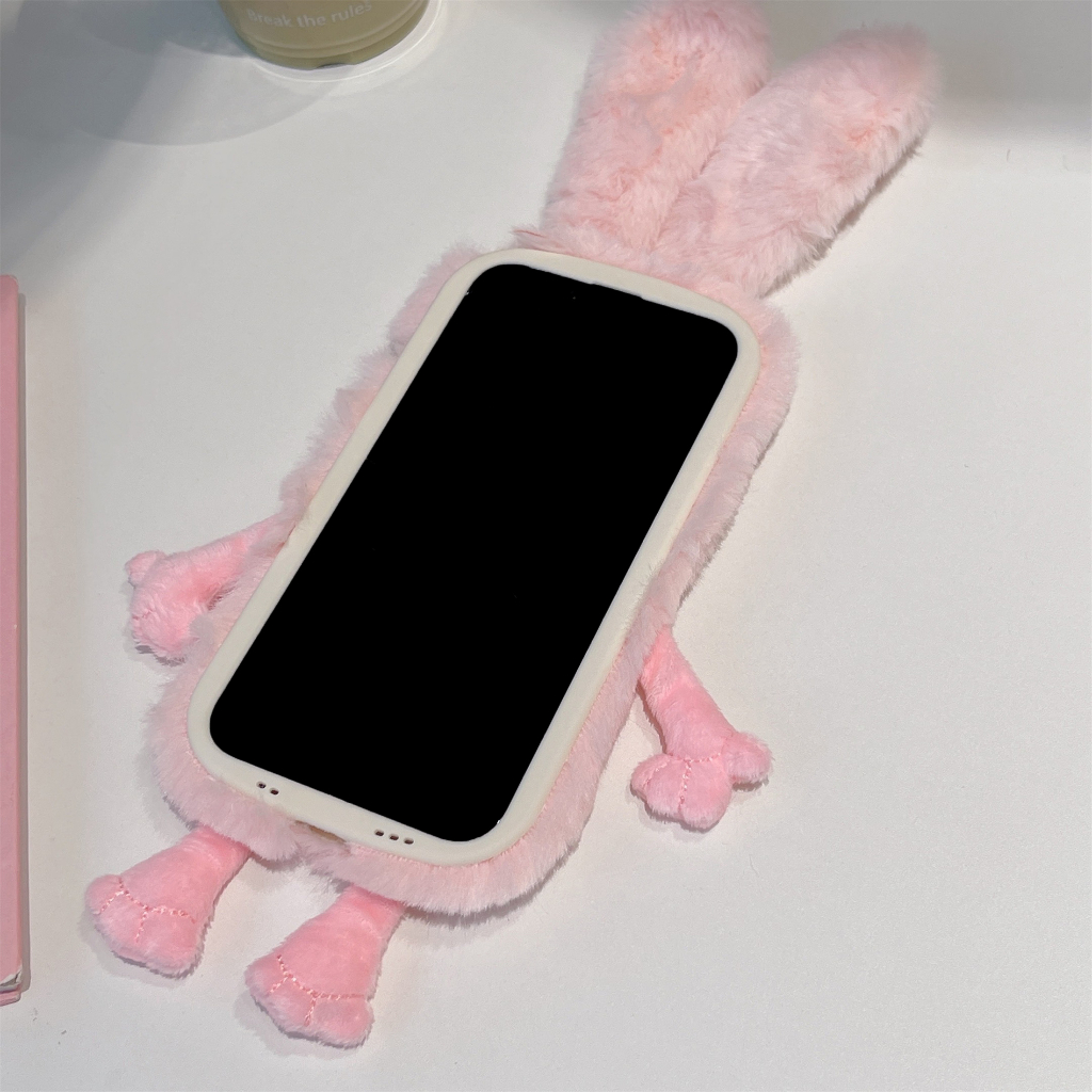 Ốp Điện Thoại Họa Tiết Thỏ Bông Đáng Yêu Cho iphone 15 pro max 14 13 12 11 promax