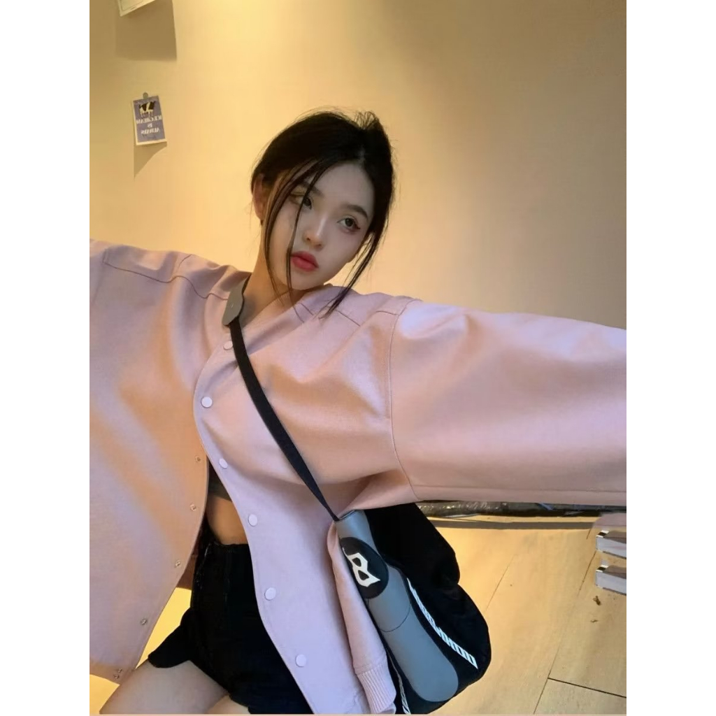 Áo Khoác Bóng Chày Dáng Rộng Thời Trang Cá Tính