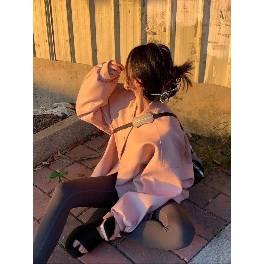 Áo Khoác Bóng Chày Dáng Rộng Thời Trang Cá Tính