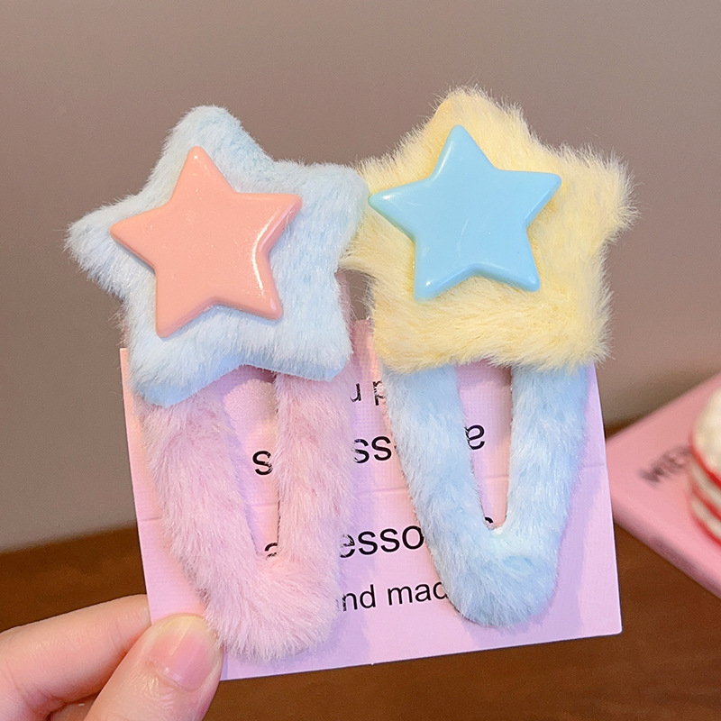 Dễ Thương Kẹp Tóc Hình Ngôi Sao / Giọt Nước Màu Sắc Ngọt Ngào Thiết Kế Đơn Giản Thời Trang Cho Nữ