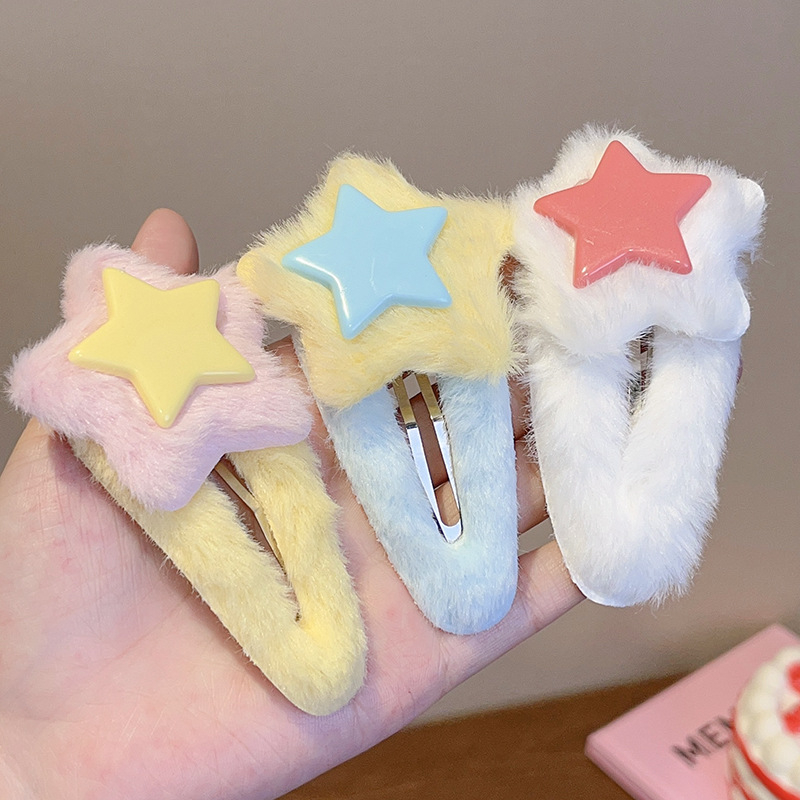 Dễ Thương Kẹp Tóc Hình Ngôi Sao / Giọt Nước Màu Sắc Ngọt Ngào Thiết Kế Đơn Giản Thời Trang Cho Nữ