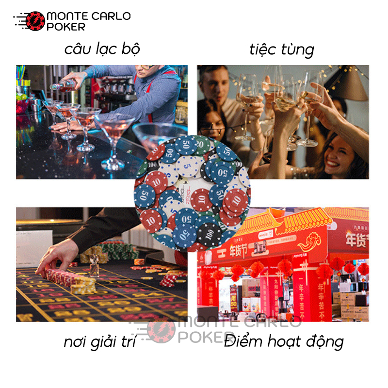 Bộ 100 chip poker có số Mua riêng lẻ, 20 miếng mỗi cuộn
