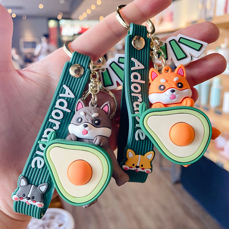 Móc Khóa Hình Chú Chó Shiba Inu Hoạt Hình Đáng Yêu