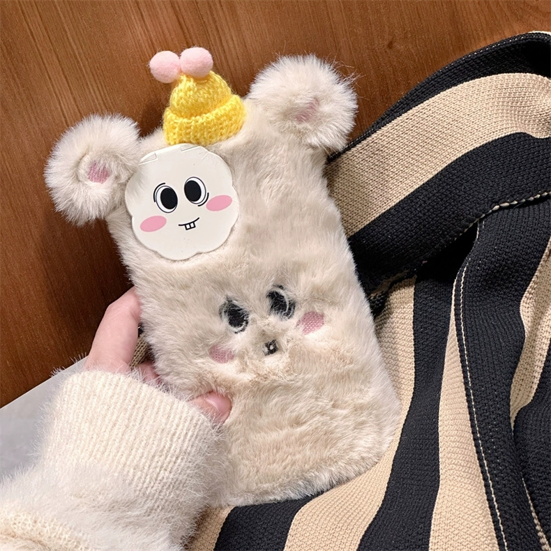 Ốp Điện Thoại Phủ Lông Chống Sốc Họa Tiết Hoạt Hình Cho Iphone 14 13Promax 12 / 11 14pro promax