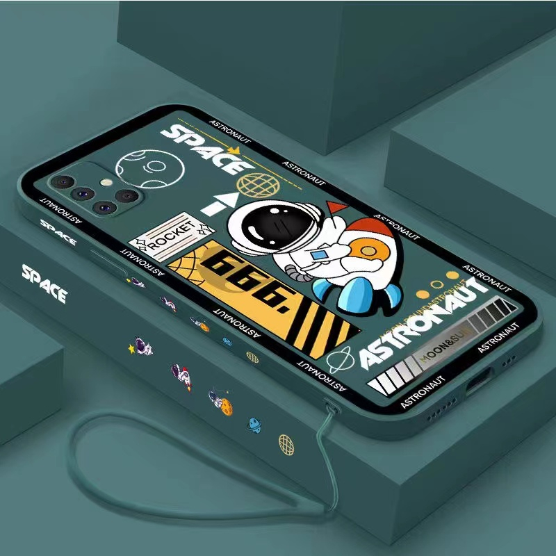 Ốp lưng Redmi Note 12 4G Note 12 5G Note 12 Pro 5G Note 12 Pro+ 5G Note 12 Pro 4G Note 12 TURBO Note 12S 4G Silicone tên lửa phi hành gia với dây buộc