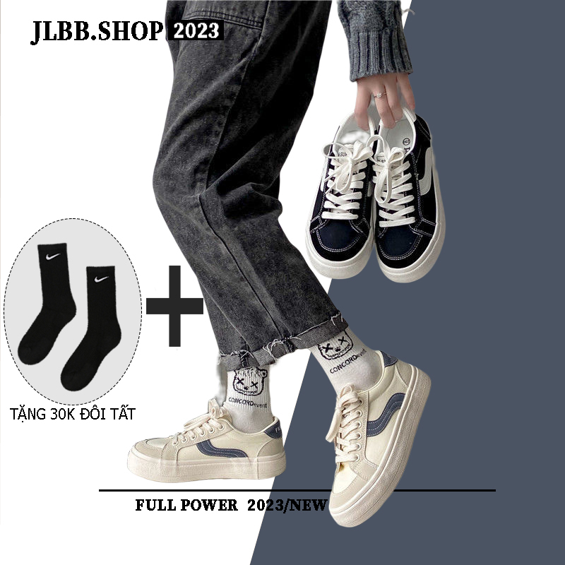 Giày thể thao nữ sneaker màu be ulzzang