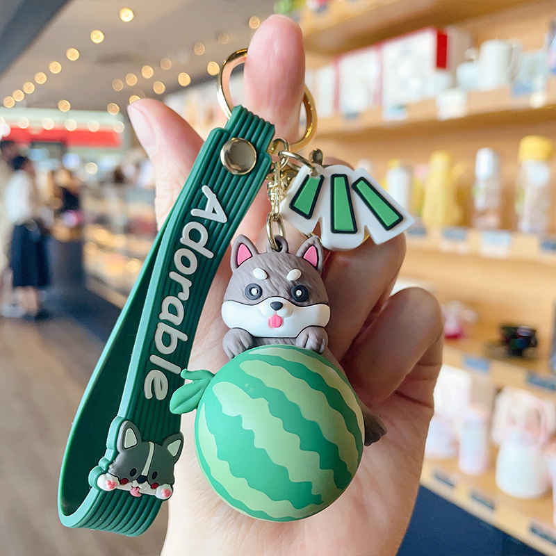 Móc Khóa Hình Chú Chó Shiba Inu Hoạt Hình Đáng Yêu