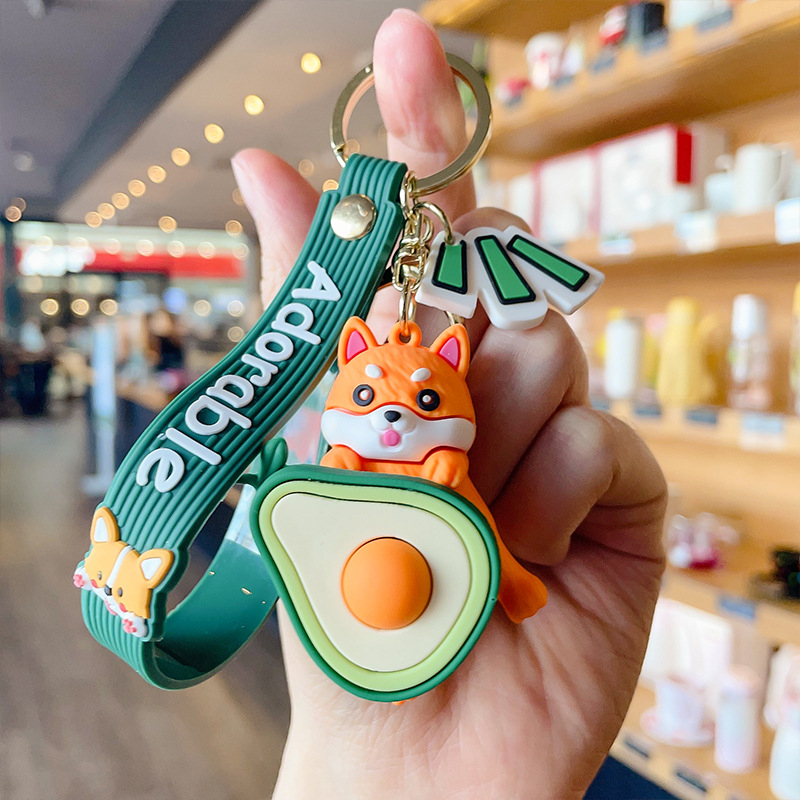 Móc Khóa Hình Chú Chó Shiba Inu Hoạt Hình Đáng Yêu