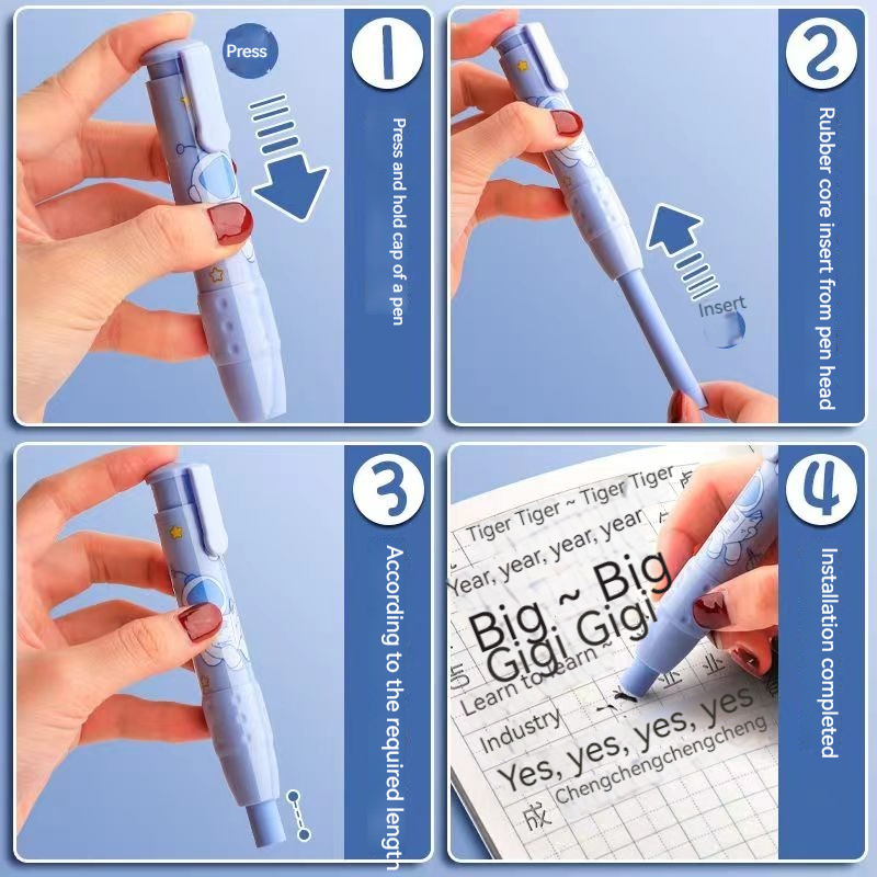 Cục Tẩy Bút Chì Cao Su Hoạt Hình Dễ Thương Có Thể Thay Thế Cho Học Sinh / Văn Phòng