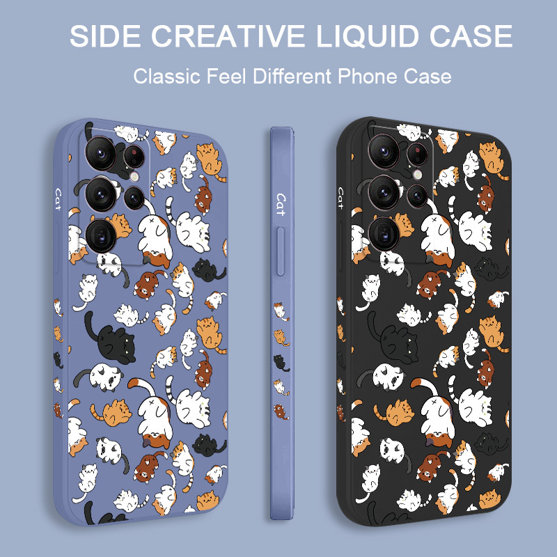 Ôp Điện Thoại Họa Tiết Chú Mèo Độc Đáo Thời Trang Cho samsung galaxy s23 s22 fe ultra plus 5g Ốp