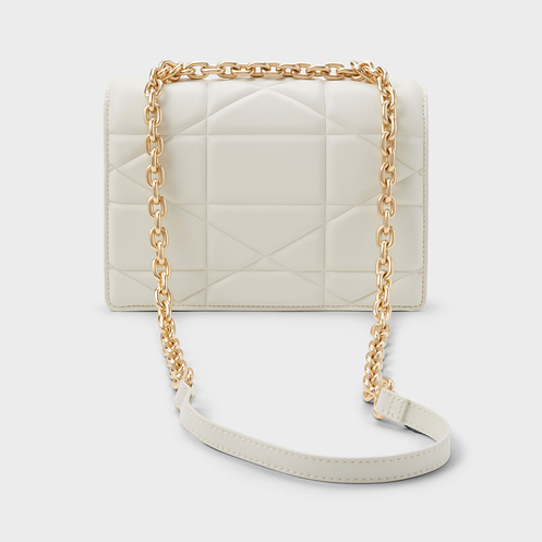 Cnk23 Túi Nữ Phong Cách Mới ck2- 80782204 Túi Xách Đeo Vai Kiểu Vuông Nhỏ Phối Dây Xích Thời Trang Sành Điệu