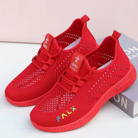 Giày thể thao buộc dây nhẹ dành cho nữ có lưới thoáng khí