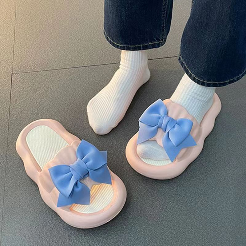 Dép sandal đế mềm dày, bên ngoài dễ thương nơ, mùa hè dành cho nữ bubblu25.vn
