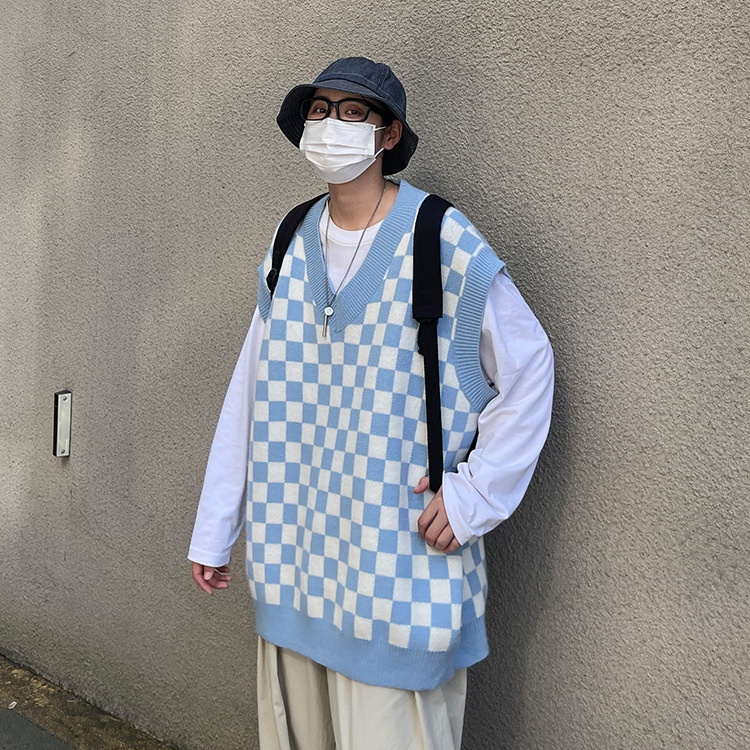 Áo Khoác Cardigan Dệt Kim Cổ Chữ V Dáng Rộng Phong Cách Hong Kong Thời Trang Xuân Thu Cho Nam Fru110