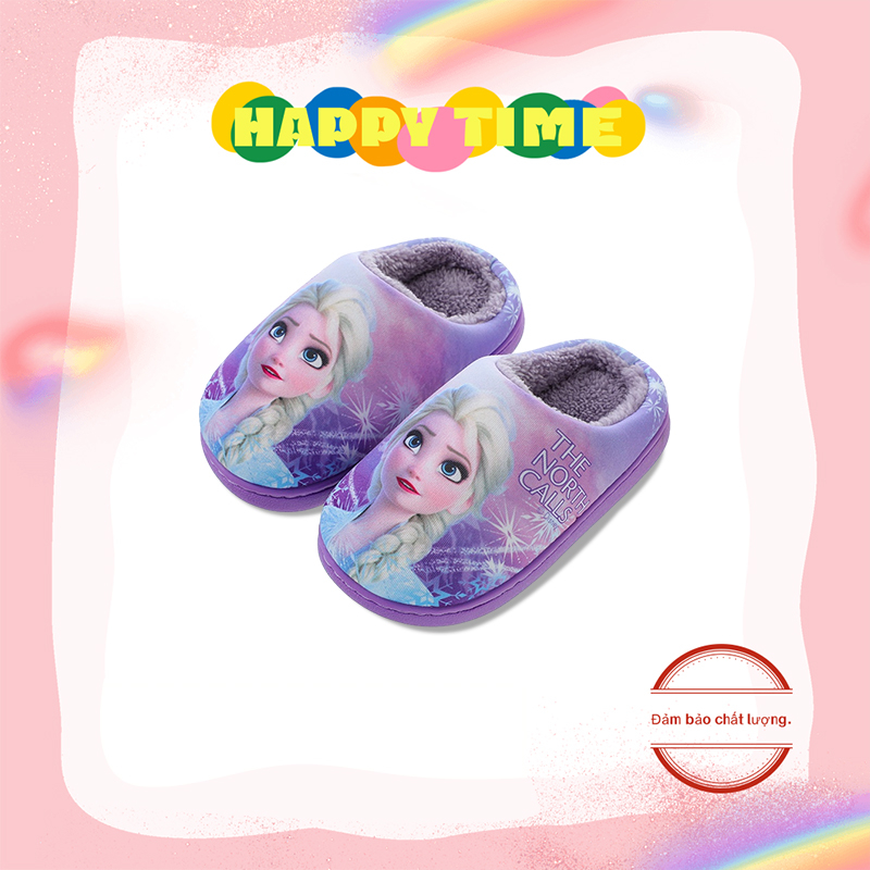 Dép Bông Đi Trong Nhà Chống Trượt Hình Công Chúa Elsa Xinh Xắn Cho Bé Gái
