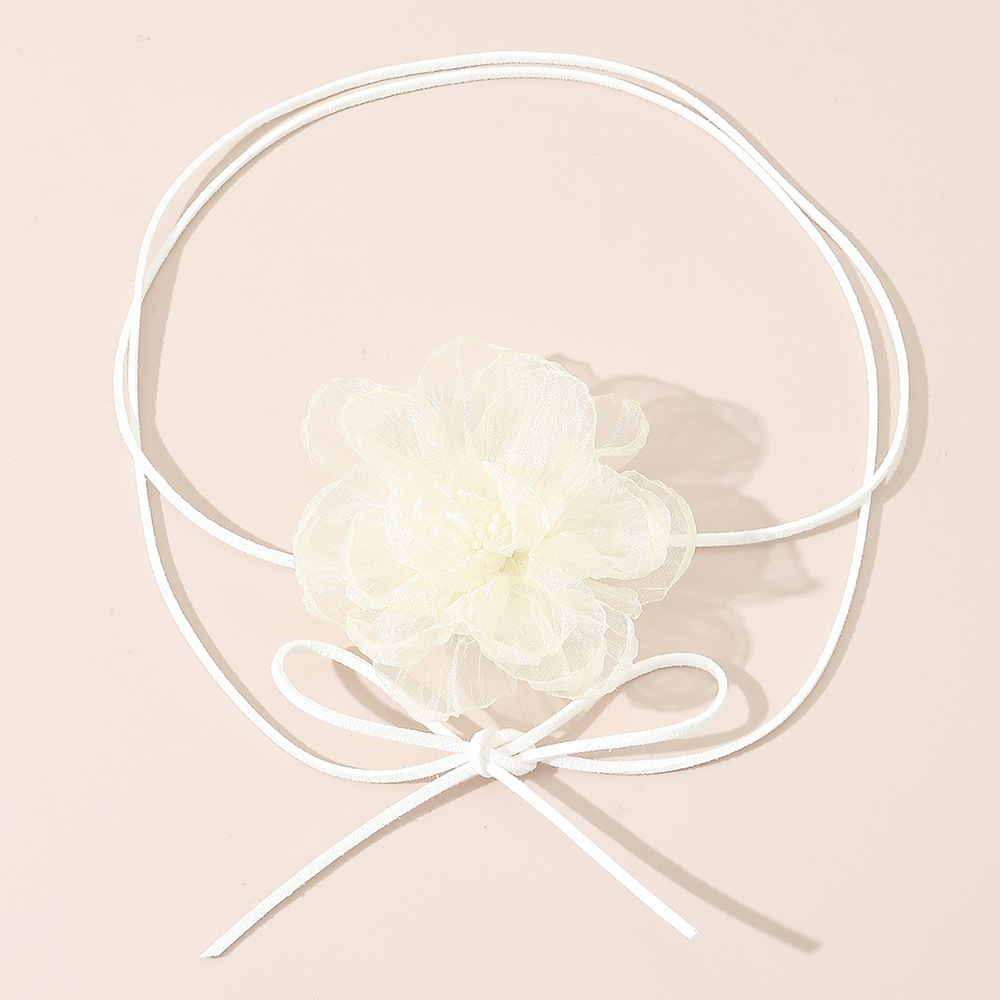 Mh Vòng Cổ Bằng Da Sáp Ren Hoa handmade Dành Cho Nữ