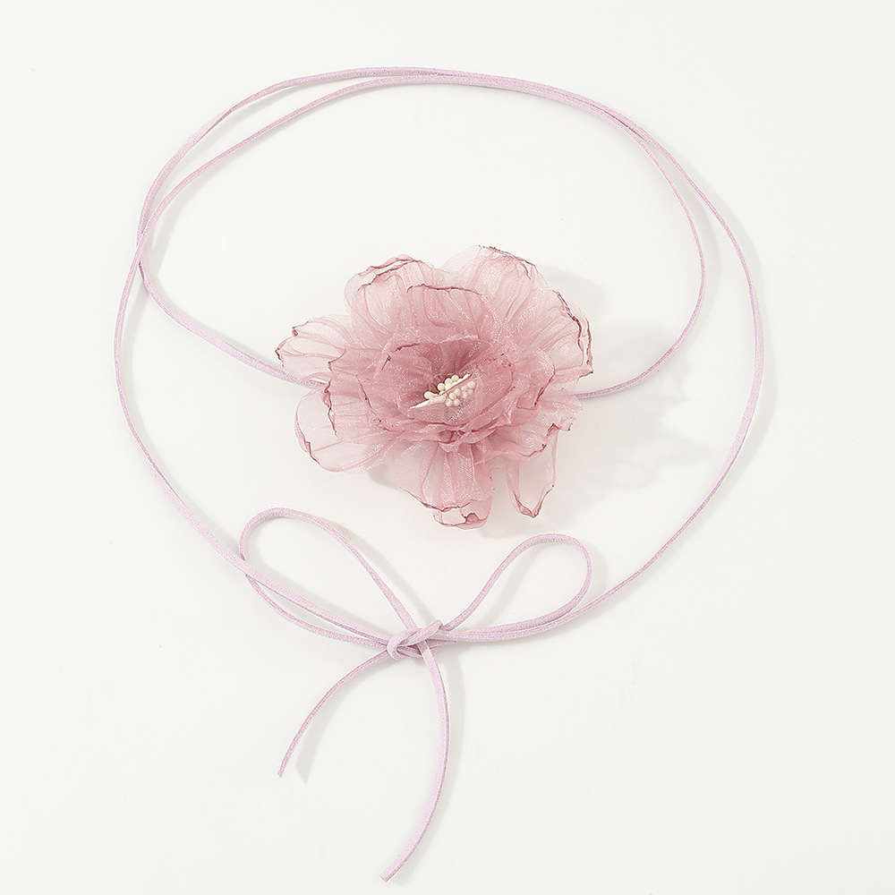 Mh Vòng Cổ Bằng Da Sáp Ren Hoa handmade Dành Cho Nữ