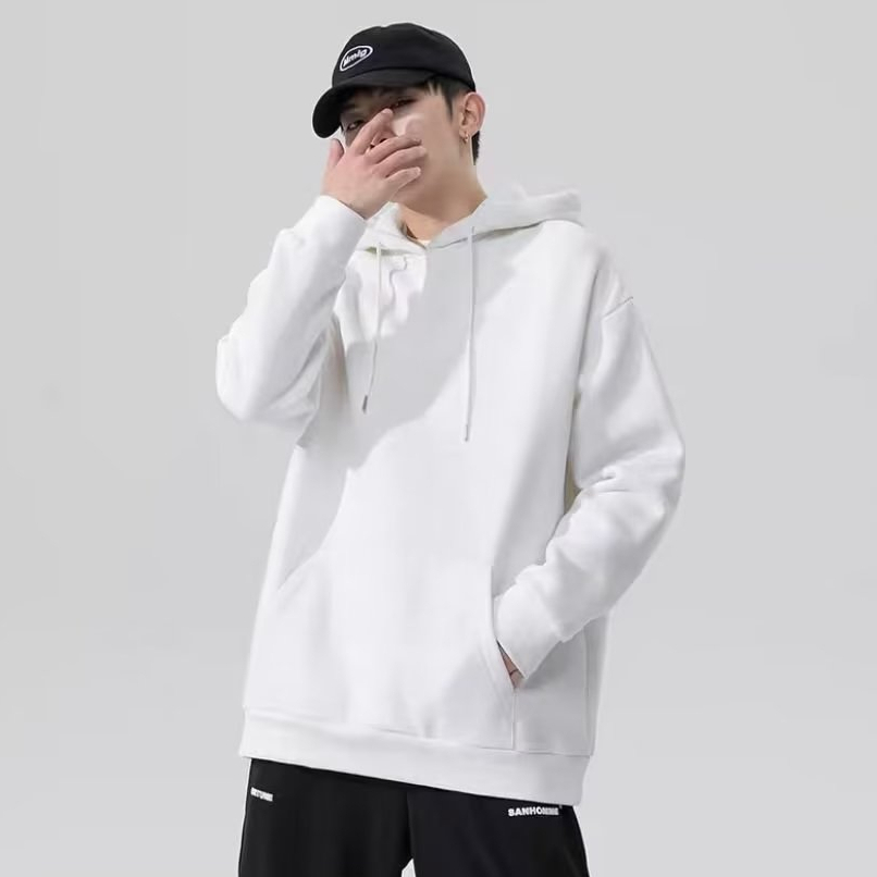 Áo sweater Tay Dài Màu Trơn Dáng Rộng Phong Cách Hàn Quốc Thời Trang Mùa Thu Cho Nam