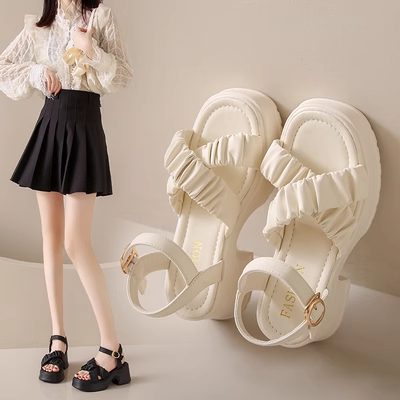 Sandal Cao Gót Đế Xuồng Dày Dặn Phong Cách Hàn Quốc Thời Trang Mùa Hè Hàng Mới 2023 Dành Cho Bạn Nữ
