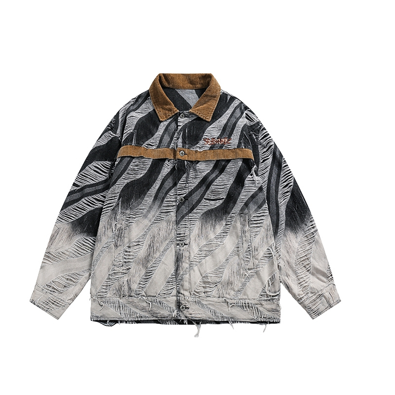 Ucnl Áo Khoác denim Dáng Rộng Phong Cách retro Thời Trang Xuân Thu Dành Cho Nam Giới