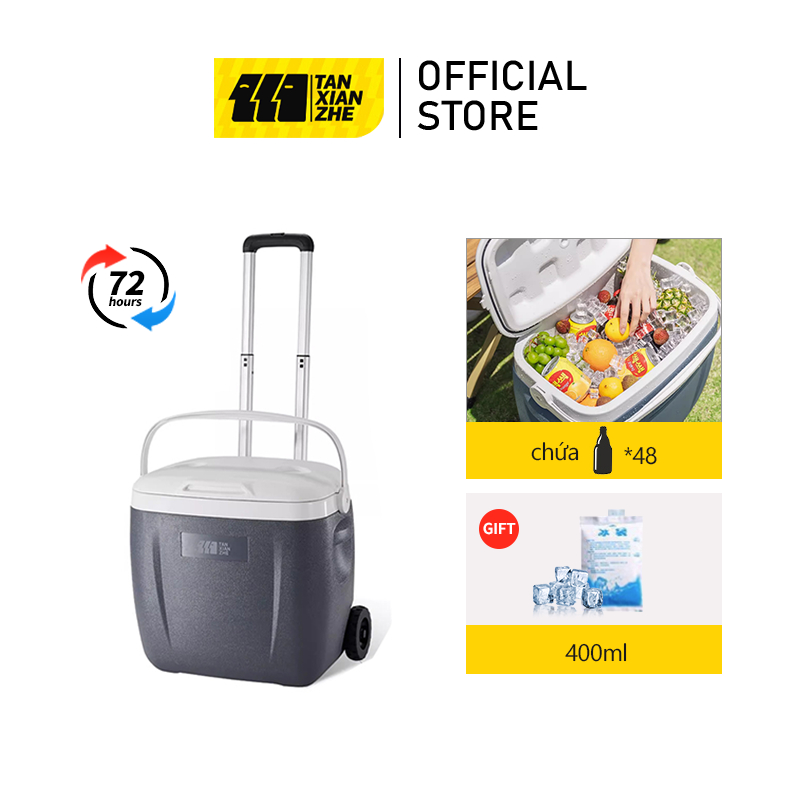 TANXIANZHE cắm trại ngoài trời hộp làm mát ô tô bảo quản đá tủ lạnh thùng đá36L