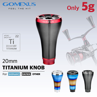 GOMEXUS Núm Vặn Điều Chỉnh Tay Cầm Bằng Titan 20mm Cho shimano Saara daiwa Exceller ryobi power reel t20