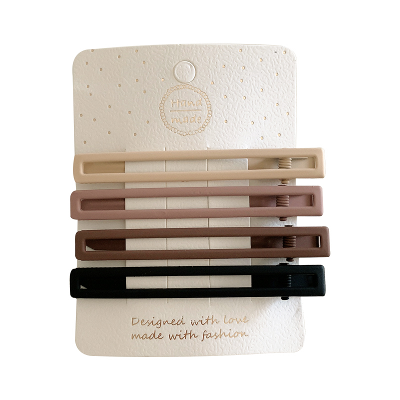 MOCHASHU	Kẹp Tóc Mái Bằng Thép Màu Đen Chất Lượng Cao