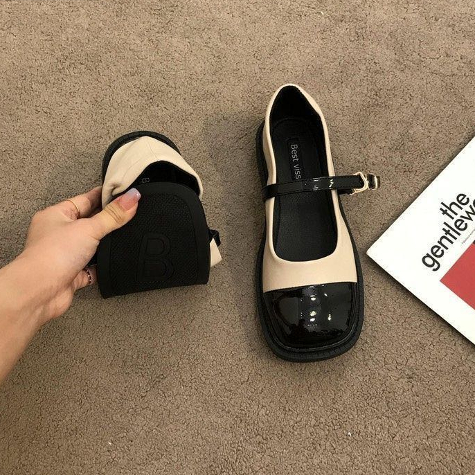 UETEEY giày búp bê Mary Jane Lolita Đế da mềm đế êm thời trang B25G05W