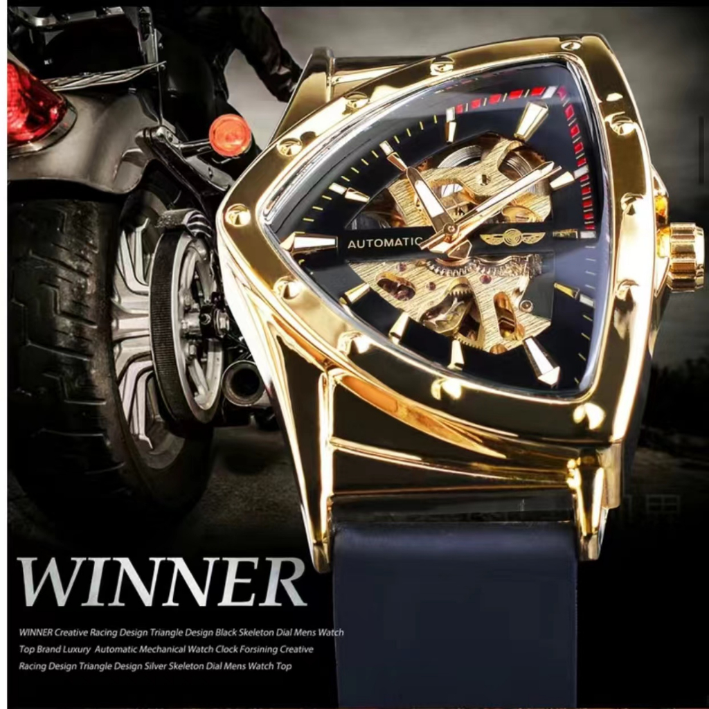 Đồng Hồ Cơ Tự Động Phát Sáng Thiết Kế Đơn Giản Thời Trang Cho Nam