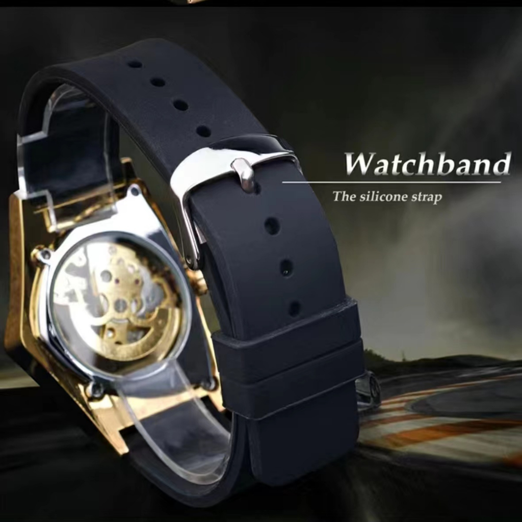 Đồng Hồ Cơ Tự Động Phát Sáng Thiết Kế Đơn Giản Thời Trang Cho Nam