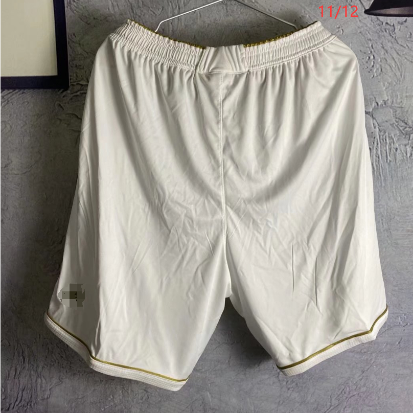 Quần Short Bóng Đá Màu Trắng Đen Phong Cách retro 2011 2012 14 15 16 17