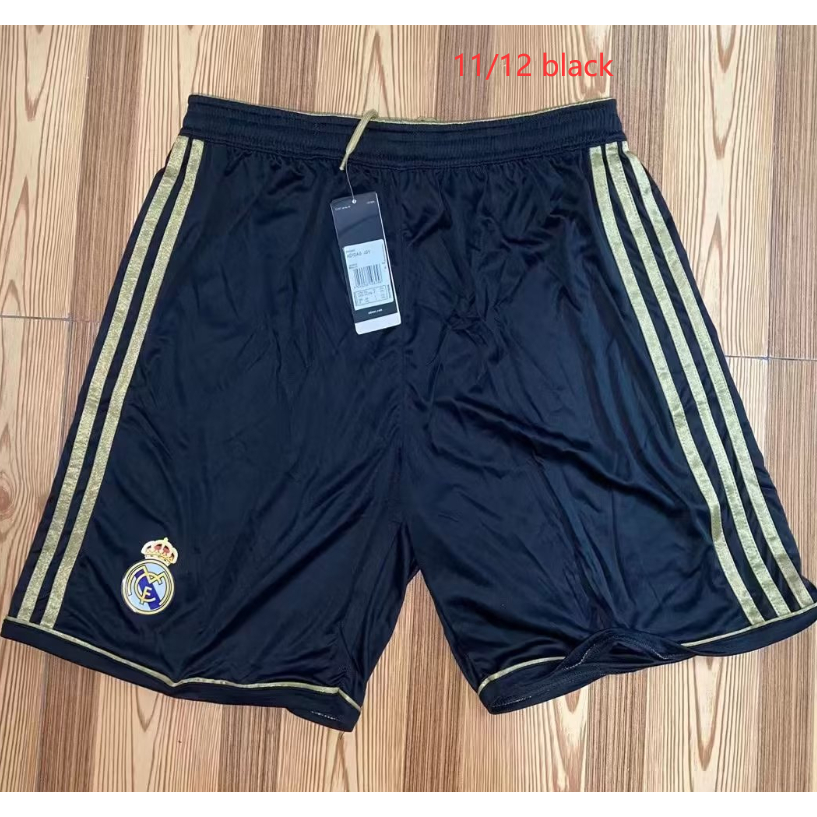 Quần Short Bóng Đá Màu Trắng Đen Phong Cách retro 2011 2012 14 15 16 17
