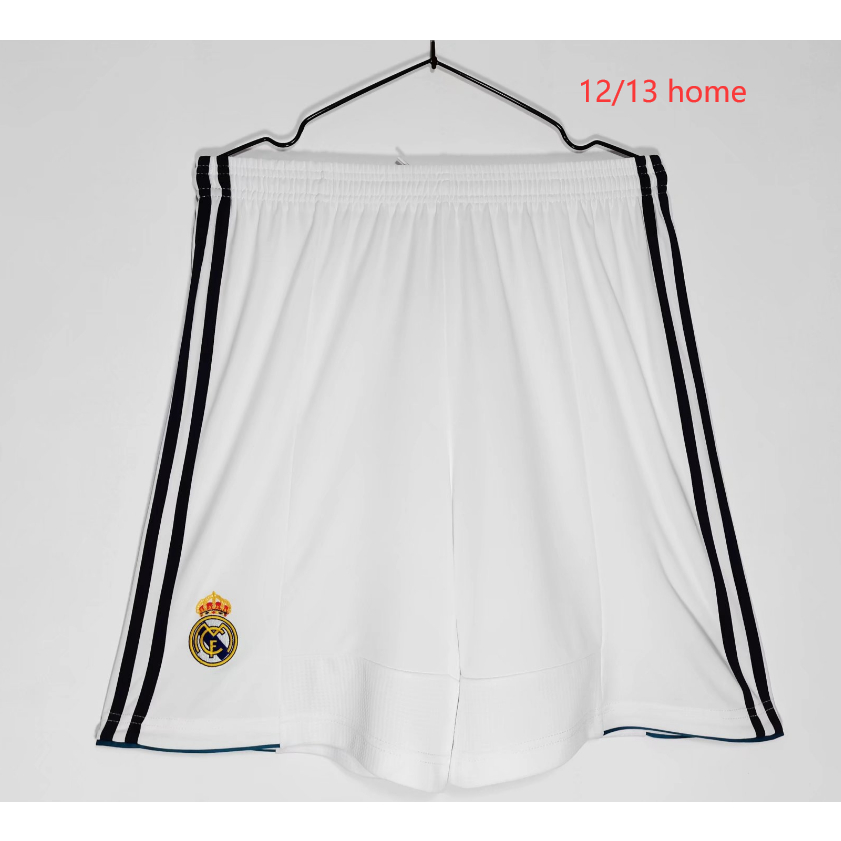 Quần Short Bóng Đá Màu Trắng Đen Phong Cách retro 2011 2012 14 15 16 17