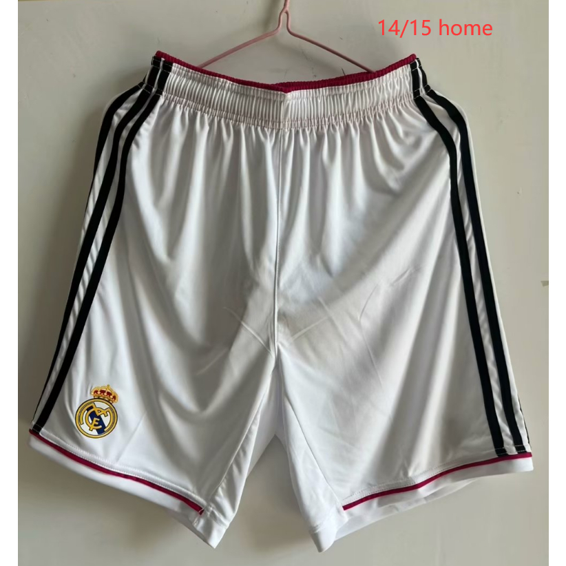 Quần Short Bóng Đá Màu Trắng Đen Phong Cách retro 2011 2012 14 15 16 17