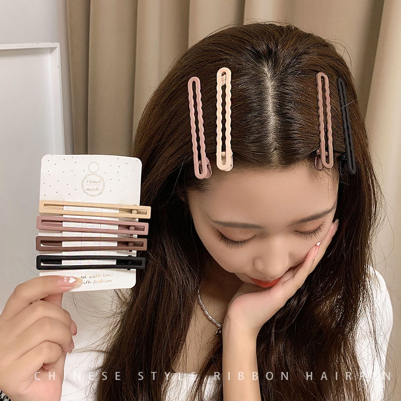 MOCHASHU	Kẹp Tóc Mái Bằng Thép Màu Đen Chất Lượng Cao