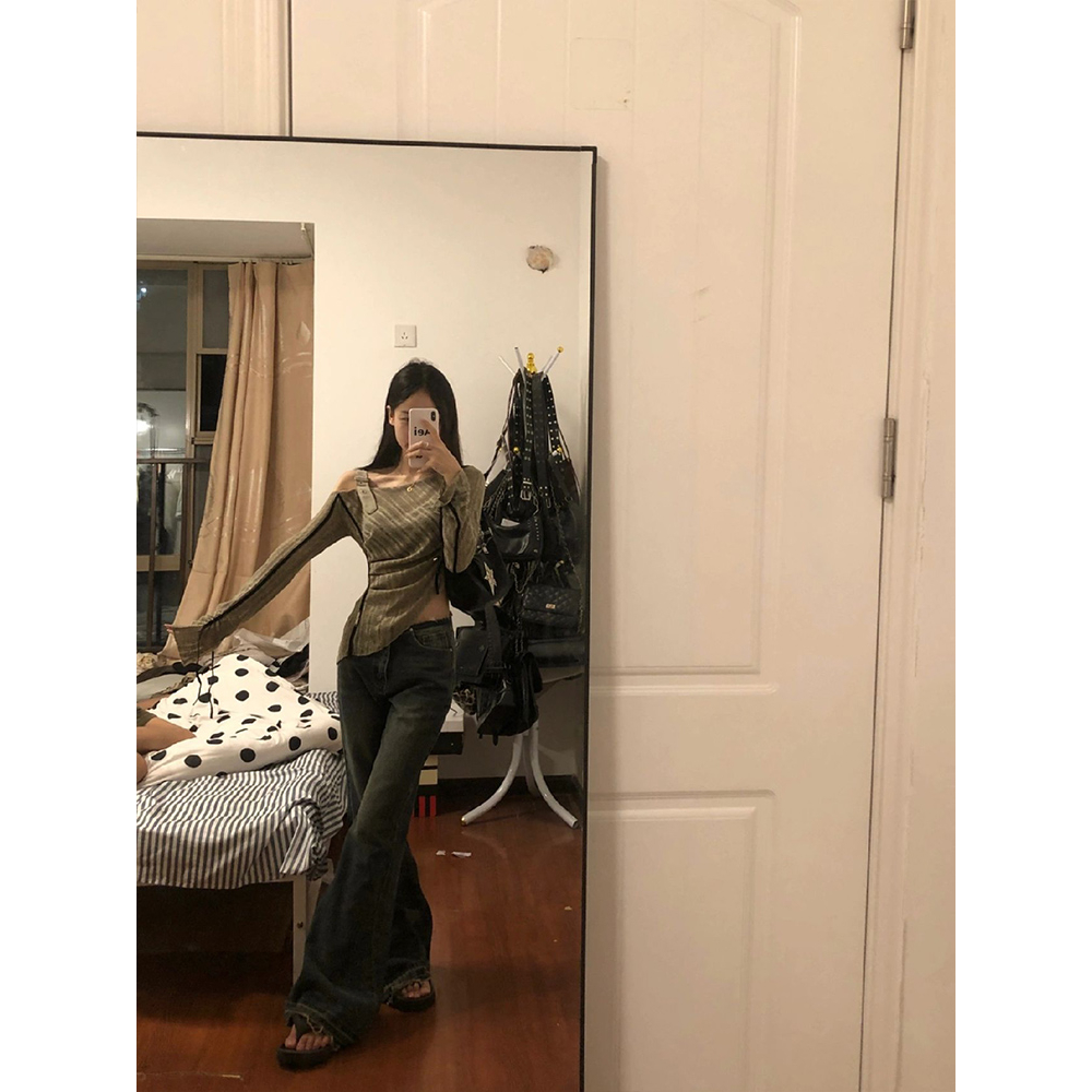 QADCOL Áo sweater Trễ Vai Tay Dài Thời Trang Mùa Thu Mới Cho Nữ