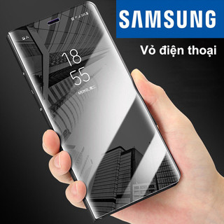 Samsung Galaxy A55 5G A35 S24/S24+/S24 Ultra A25 S23 FE M34 A05s A05 A24 M14 5G A34 A54 A14 S23+Ultra A23 A04s M53 M23 A73 M33 A13 A33 A53 S22+Ultra S21FE A52s M52 M22 A22 M32 M62 A32 A73 M02 A02 M12 Ốp điện thoại nắp gập tráng gương phối da cho