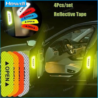 Set 4 Miếng Dán Phản Quang Cảnh Báo Phản Quang Cho Thân Xe Hơi