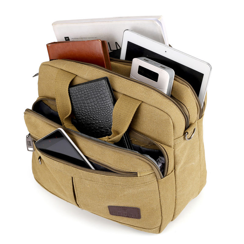 Hàng sẵn có-Nam Túi Messenger Ba lô Túi đeo vai Túi đeo chéo thời trang Túi đeo vai bên nhẹ Túi xách vải Túi xách phù hợp cho mọi trận đấu Túi xách túi vuông nhỏ