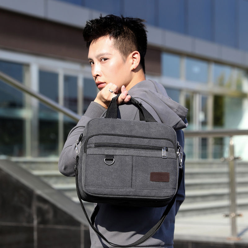 Hàng sẵn có-Nam Túi Messenger Ba lô Túi đeo vai Túi đeo chéo thời trang Túi đeo vai bên nhẹ Túi xách vải Túi xách phù hợp cho mọi trận đấu Túi xách túi vuông nhỏ