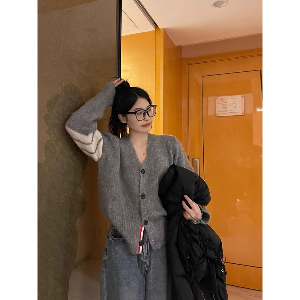 Áo Khoác cardigan Dệt Kim Phong Cách retro Thời Trang Thu Đông Mới 2023 Dành Cho Nữ