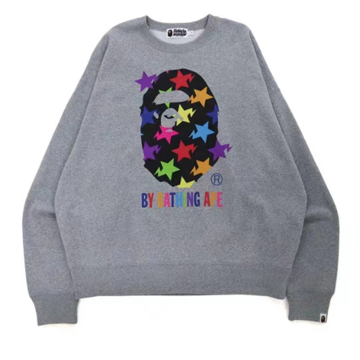BAPE Áo len cổ tròn thường dành cho nam và nữ mới