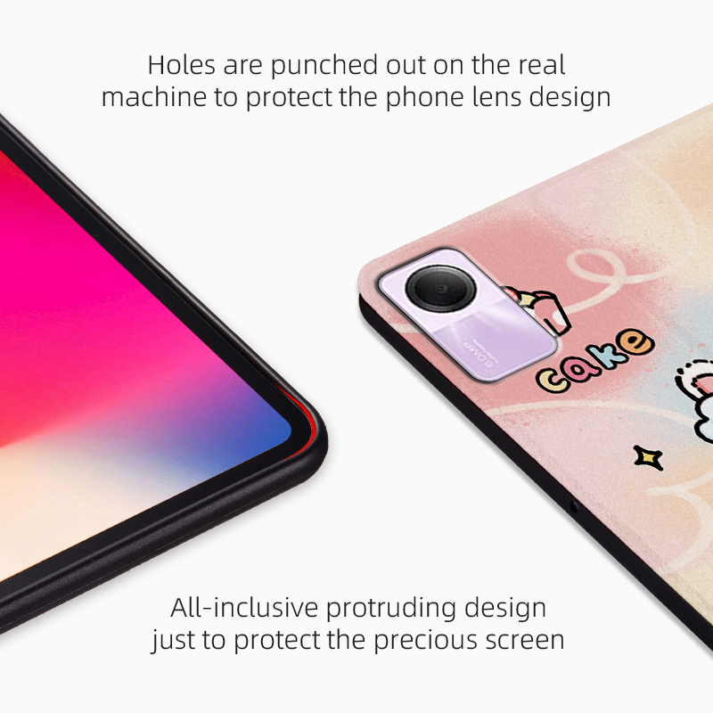 Bao Da pu Máy Tính Bảng Nắp Lật Kiêm Giá Đỡ In Hoạt Hình Cho xiaomi redmi pad se 11 inch Ốp