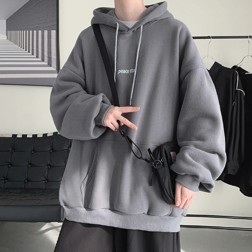 Áo hoodie Dáng Rộng In Chữ Phong Cách Thời Trang Hàn Quốc Cho Nam Giới Có Size m-5xl