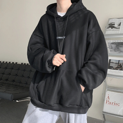 Áo hoodie Dáng Rộng In Chữ Phong Cách Thời Trang Hàn Quốc Cho Nam Giới Có Size m-5xl