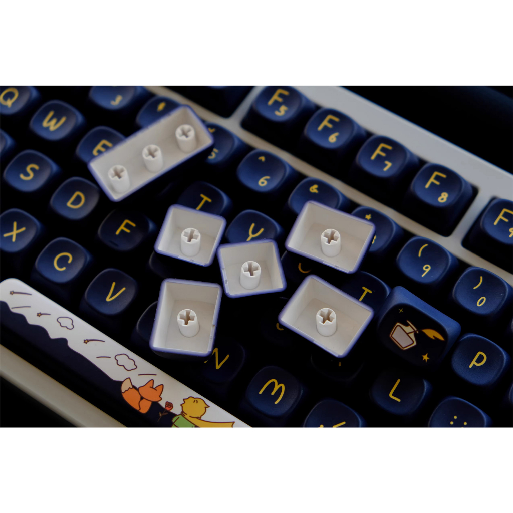 The Little Prince Keycaps PBT Material XOA profile five side dye sub 126keys Suitable For 61/68/71/84/87/96/104 And Other Mechanical Keyboards