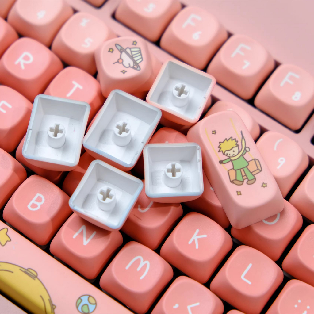 The Little Prince Keycaps PBT Material XOA profile five side dye sub 126keys Suitable For 61/68/71/84/87/96/104 And Other Mechanical Keyboards