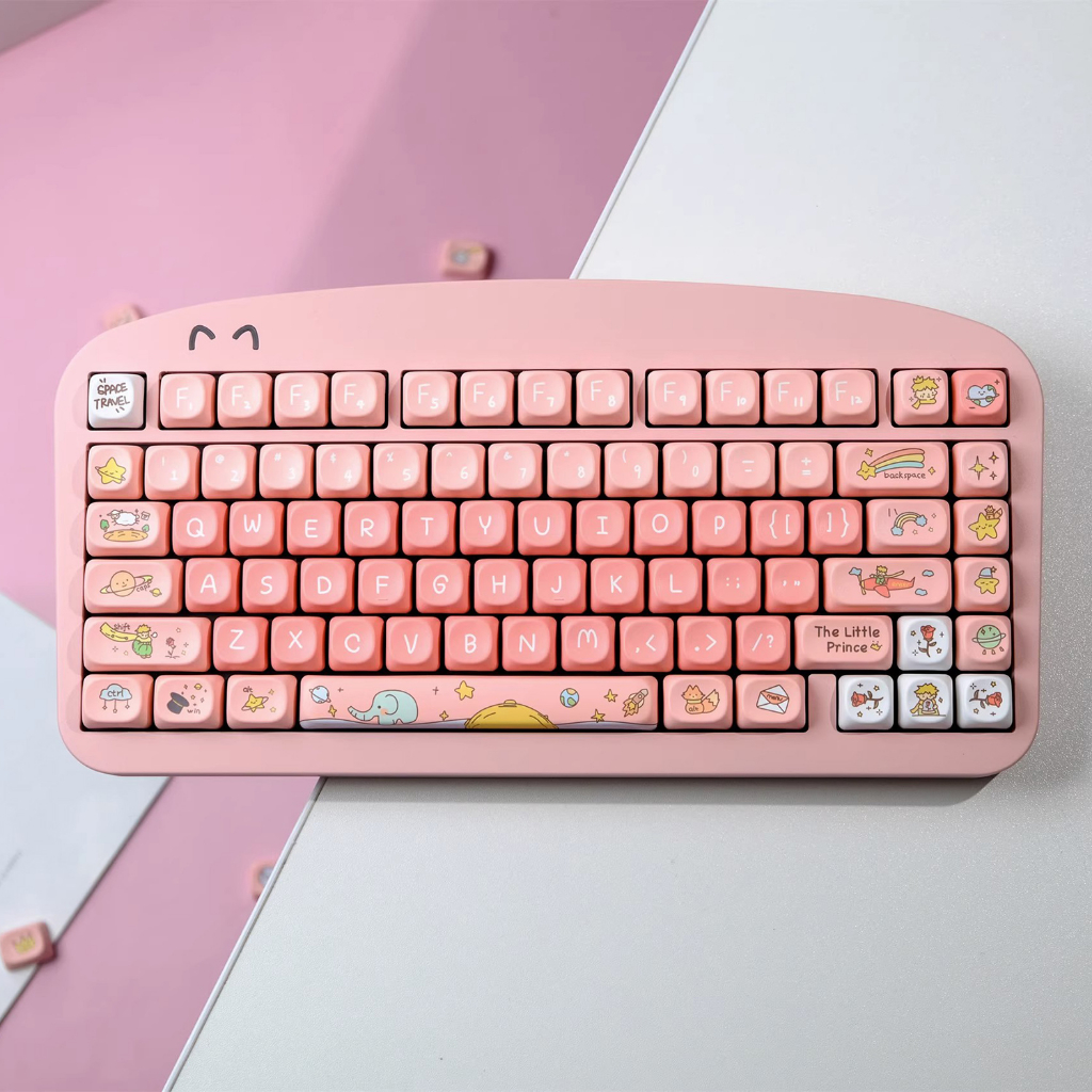 The Little Prince Keycaps PBT Material XOA profile five side dye sub 126keys Suitable For 61/68/71/84/87/96/104 And Other Mechanical Keyboards